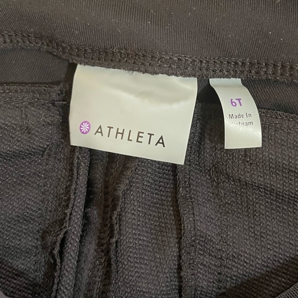 Athleta Highline Hybrid Summiter lightweight black pull on athletic pants 6T - Picture 3 of 5